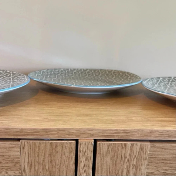 Better Homes and Gardens Salad Plates Piers Gray Geometric - Picture 5 of 12